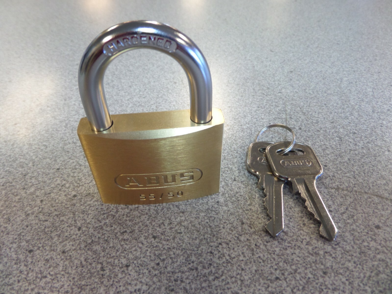 ABUS 55/50 SERIES 5 PIN BRASS BODY PADLOCK KEYED DIFFERENT