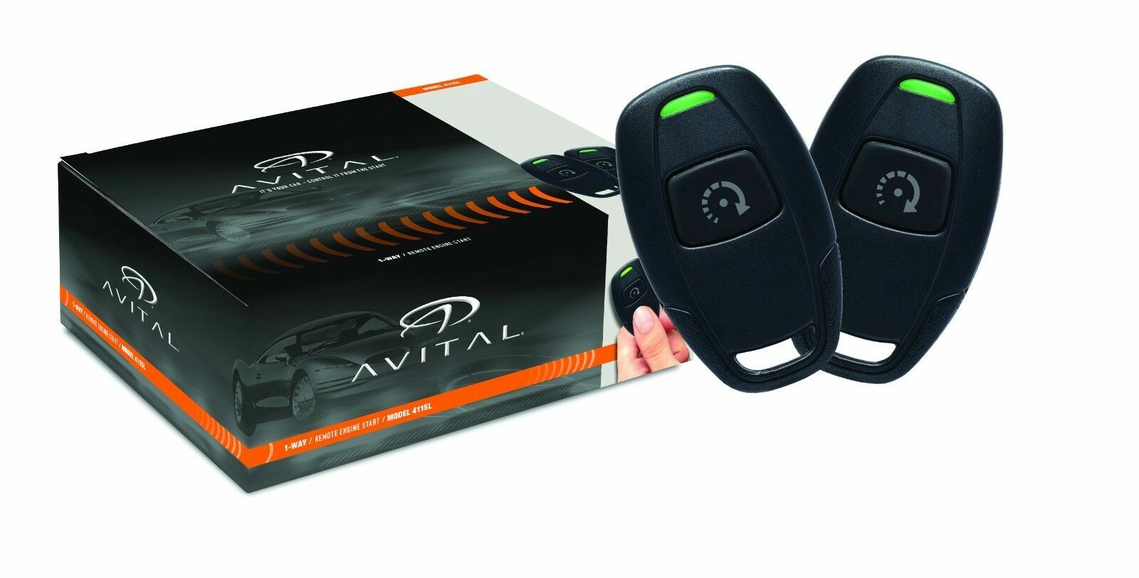 Avital 4115L 1-Button Remote Start with Unlocking (2) 1-Button Remotes D2D NEW