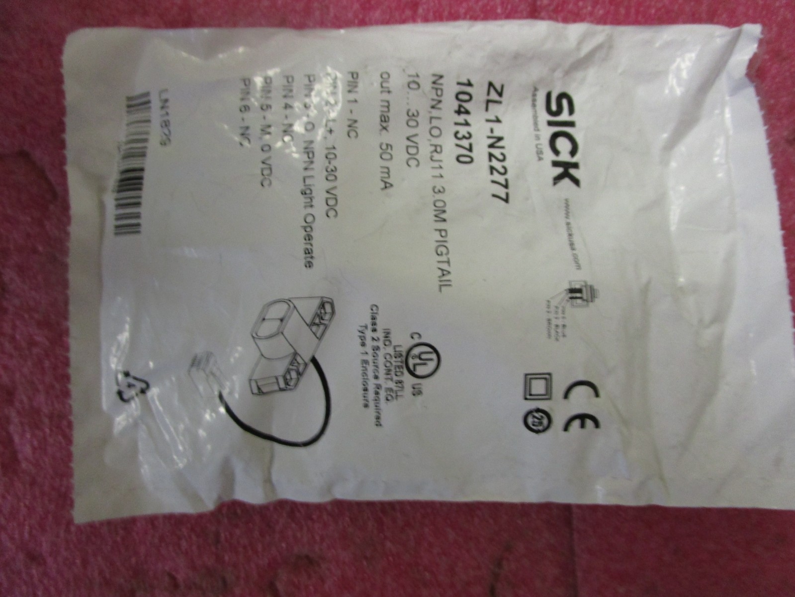 SICK ZL1-N2277 / ZL1N2277 Retro-Reflactive Sensor - New in Sealed Bag