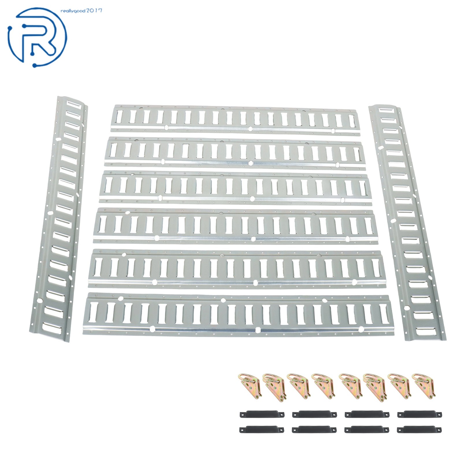 New Steel E Track Tie Down Rail Kit Silver Galvanized 24 Pack 3' Secure Cargo
