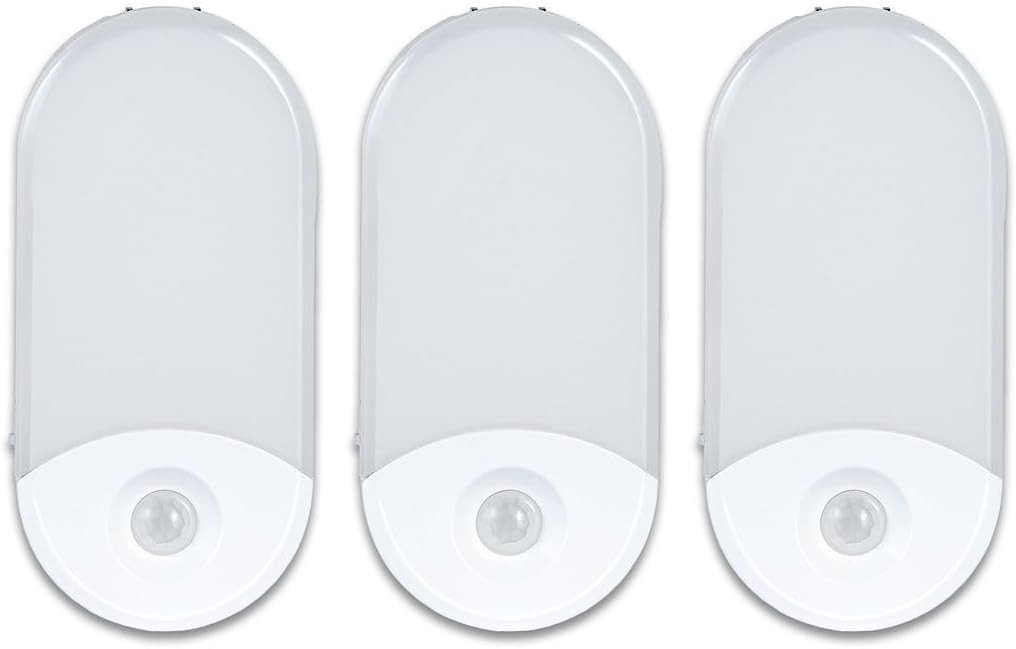 3pack 4in1 Plugin Power Failure Night Lightmotion And Light Sensing Rechargeable