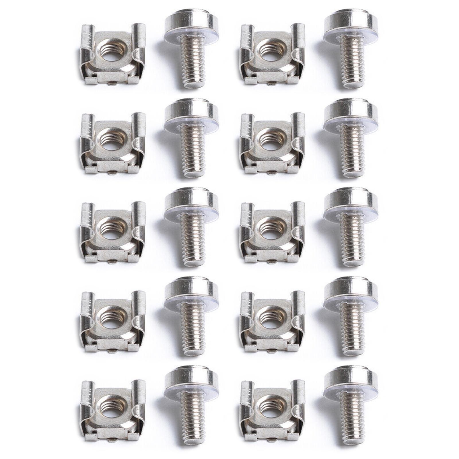 10pcs M5 Mounting Screws& Cage Nuts For Server Network AV Rackmount Equipment F