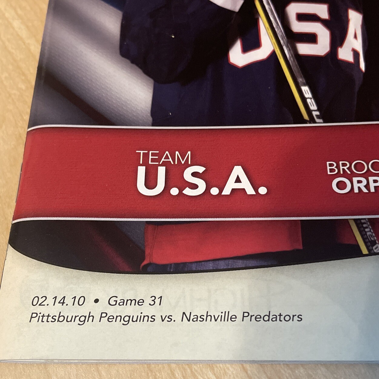 3 Pittsburgh Penguins Brooks Orpik IceTime Program Team USA 2007 2006 2010