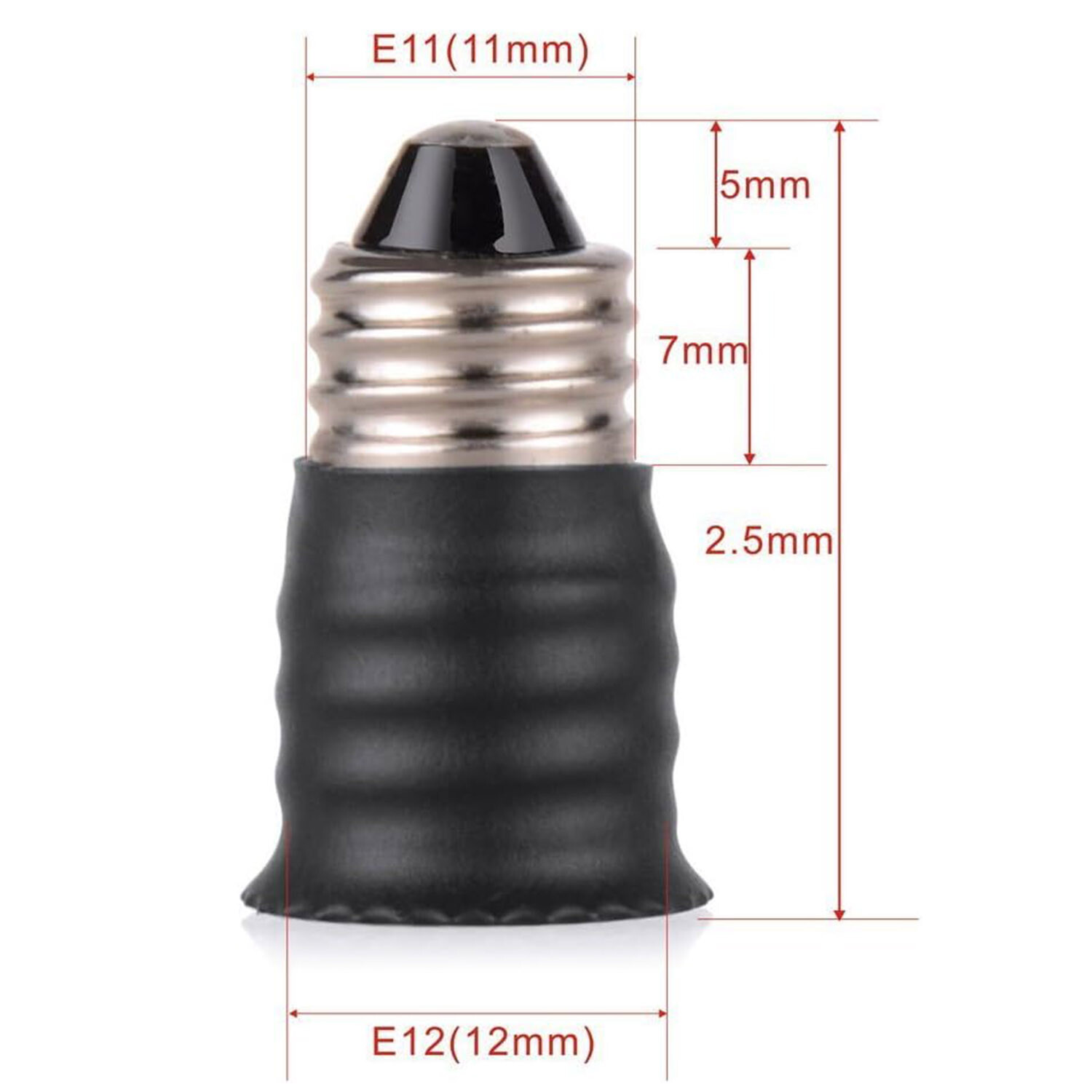E11 To US E12 Candelabra Base Socket LED Light Bulb Lamp Adapter Converter Hold