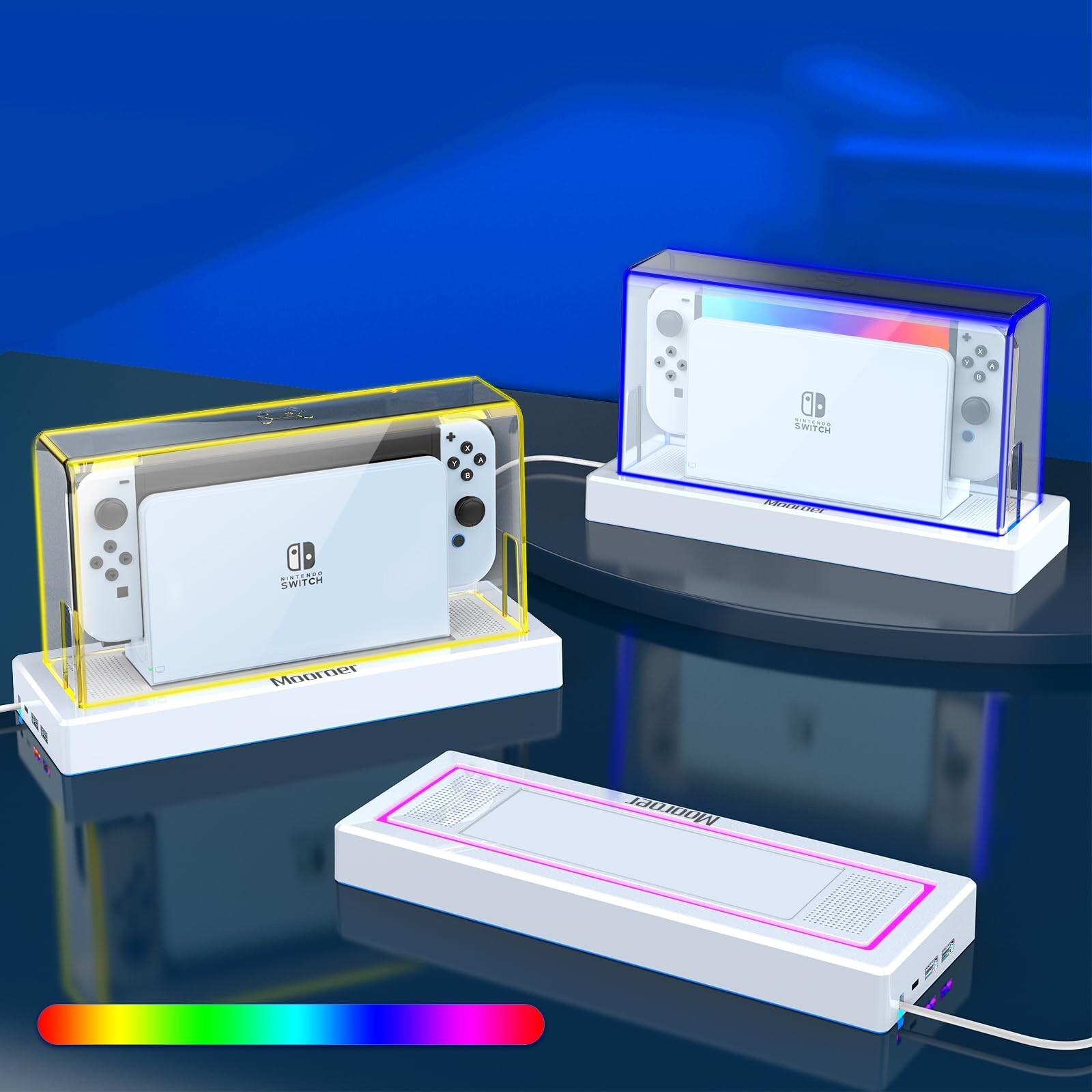 Dust cover with base, transparent Switch protective case, scratch dust resistant