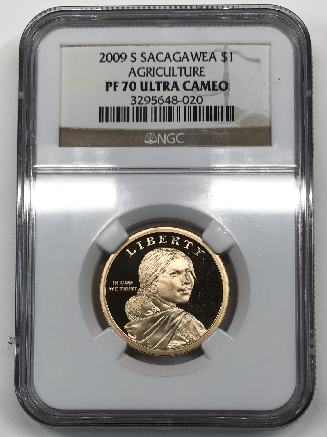 2009-S AGRICULTURE Proof Native American Sacagawea Dollar NGC PF-70 ULTRA CAMEO
