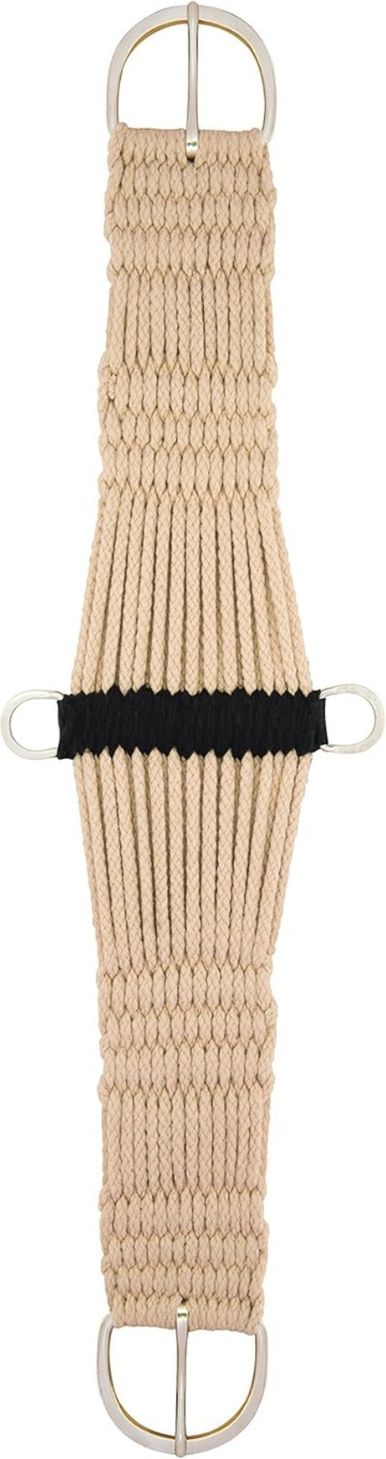 Durable White Rayon Roper Cinch with Brown Accents - Extra Width for Roping