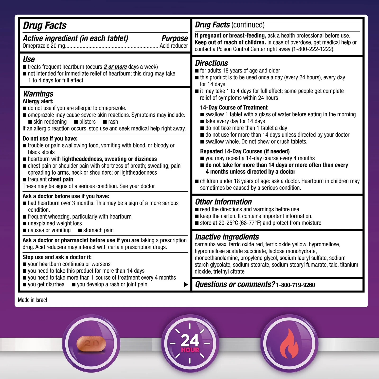 Equate Omeprazole Delayed Release Tablets 20 mg, Frequent Heartburn