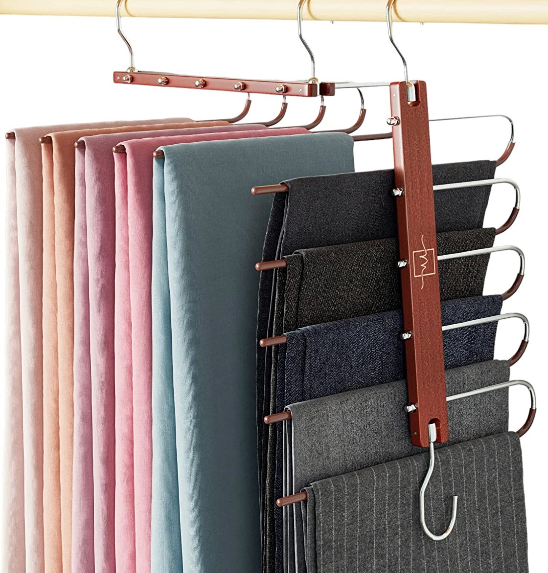 Pants Hangers Space Saving - Hangers for Clothes Hanger Organizer - 1 Pack
