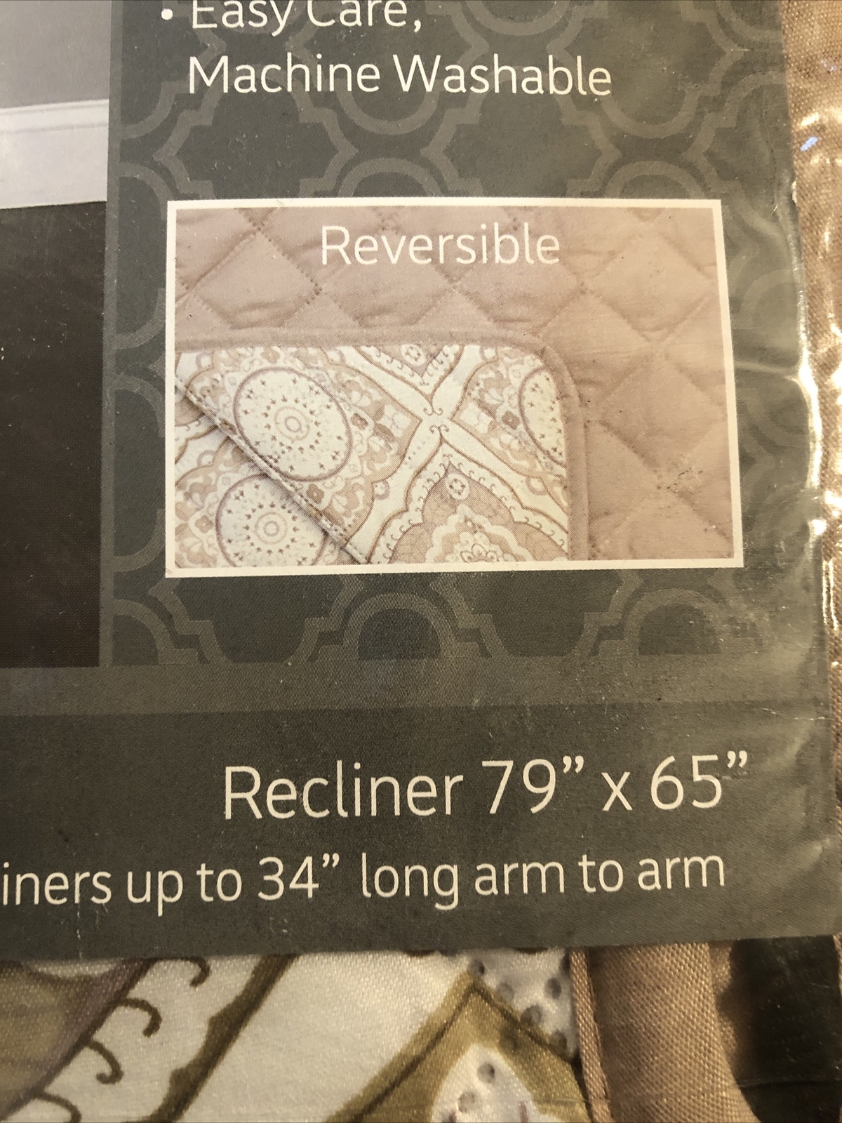 Furniture Proctector Recliner 79 X 65 Adalyn Collection Brown New