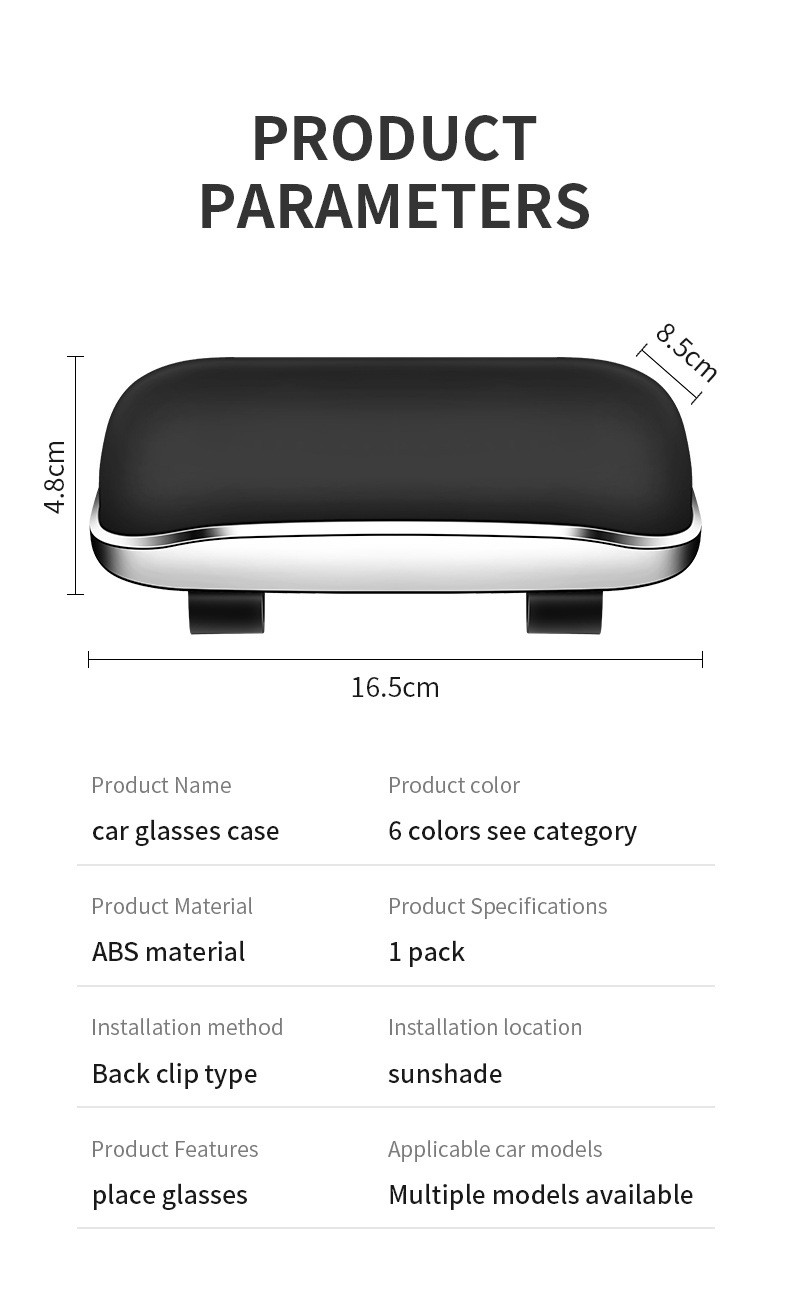 Multifunctional Sunglasses Glasses Case Holder Cage Box Sun Visor Glasses Clip
