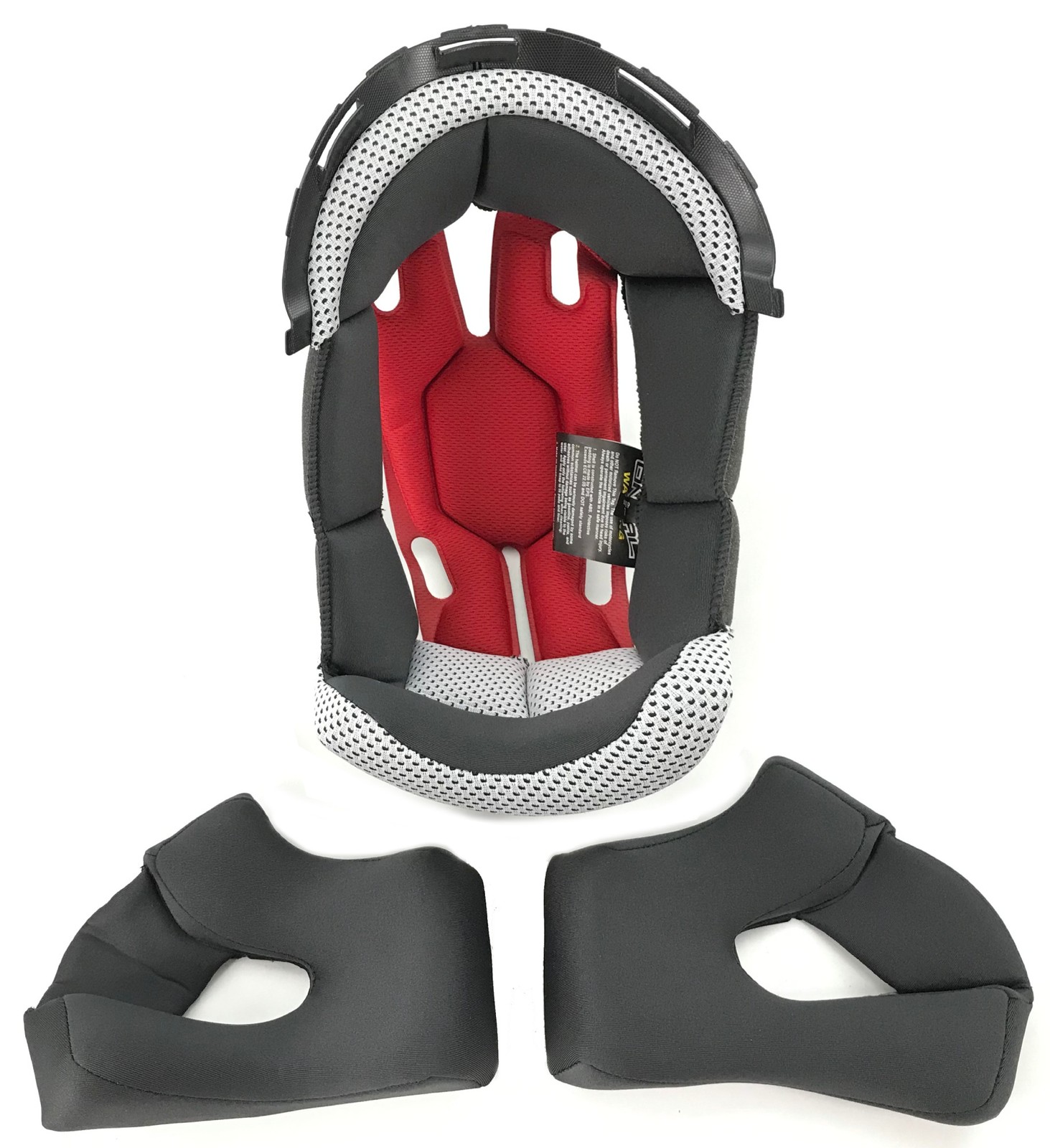O'Neal 2 SRS Helmet Inner Top Liner & Cheek Pads Set Gray/Red