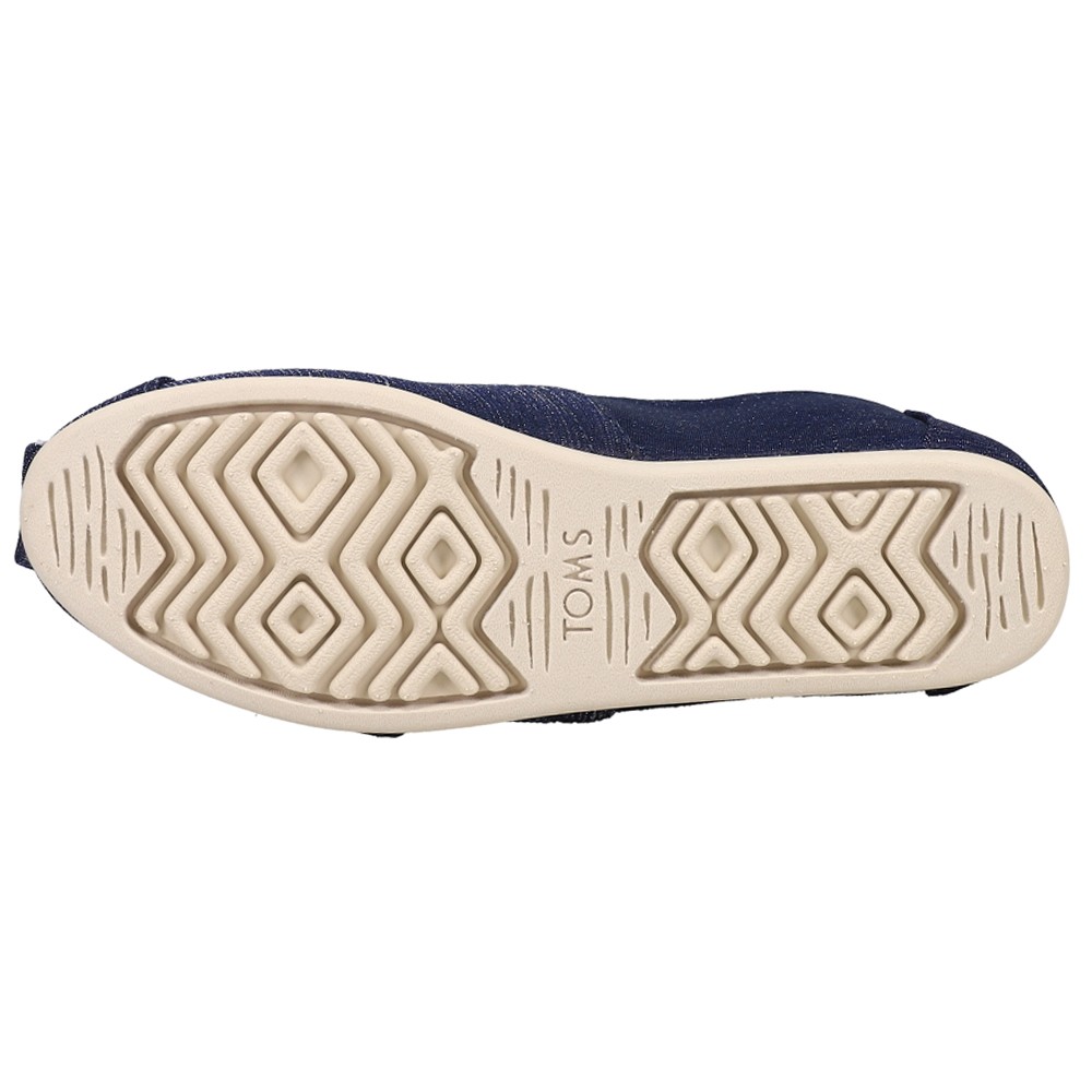 TOMS Alpargata Slip On Womens Blue Flats Casual 10016752T