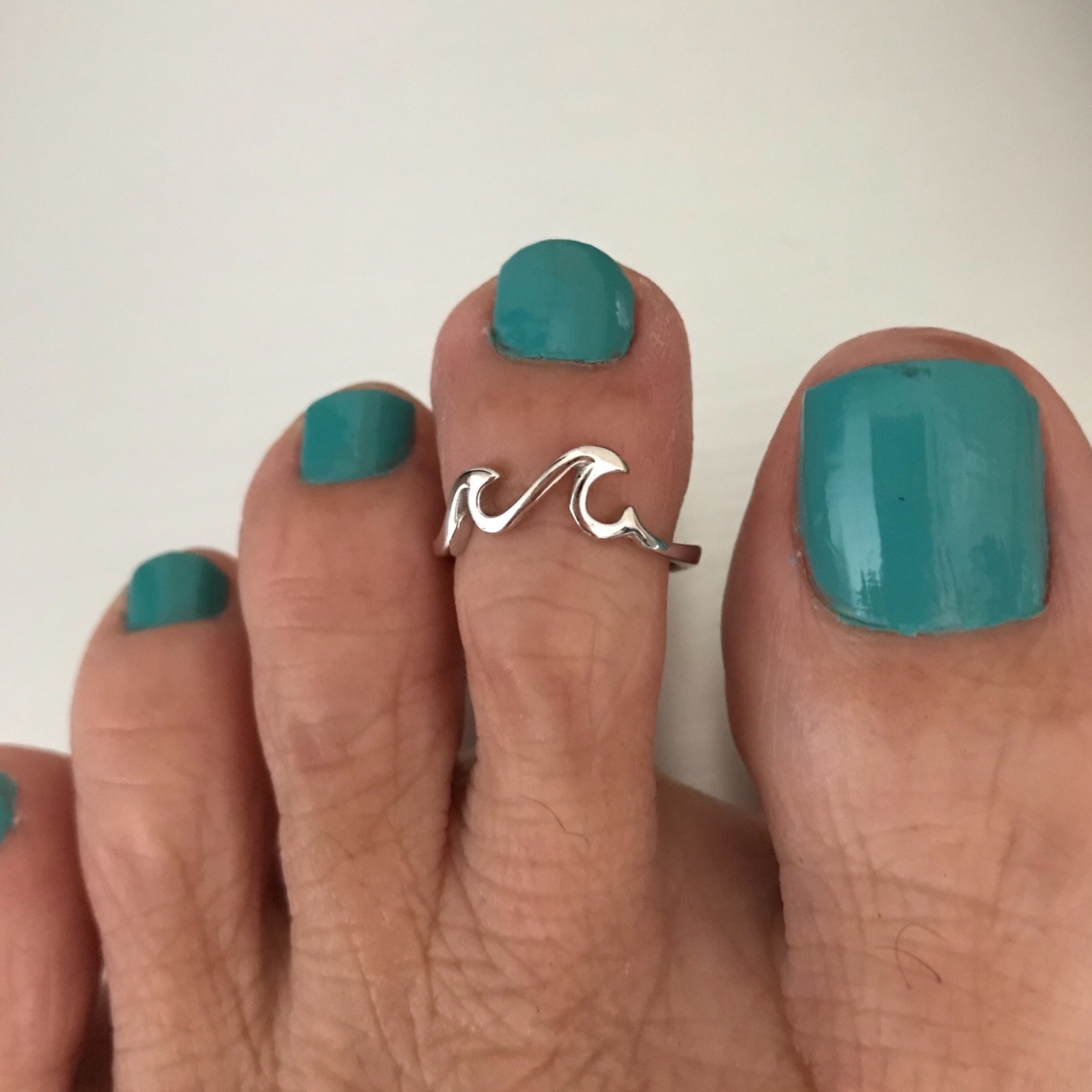 Sterling Silver Little Waves Toe Ring, Silver Ring, Wave Ring, Ocean Rings