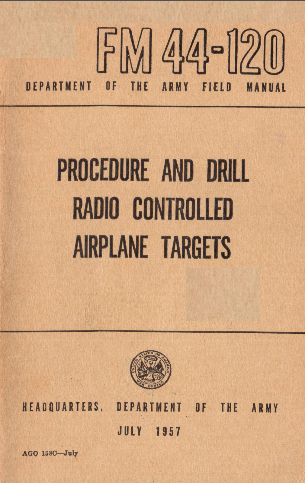 80 Page 1957 FM 44-120 Northrop Radioplane OQ-19D Radio Drone Manual On Data CD