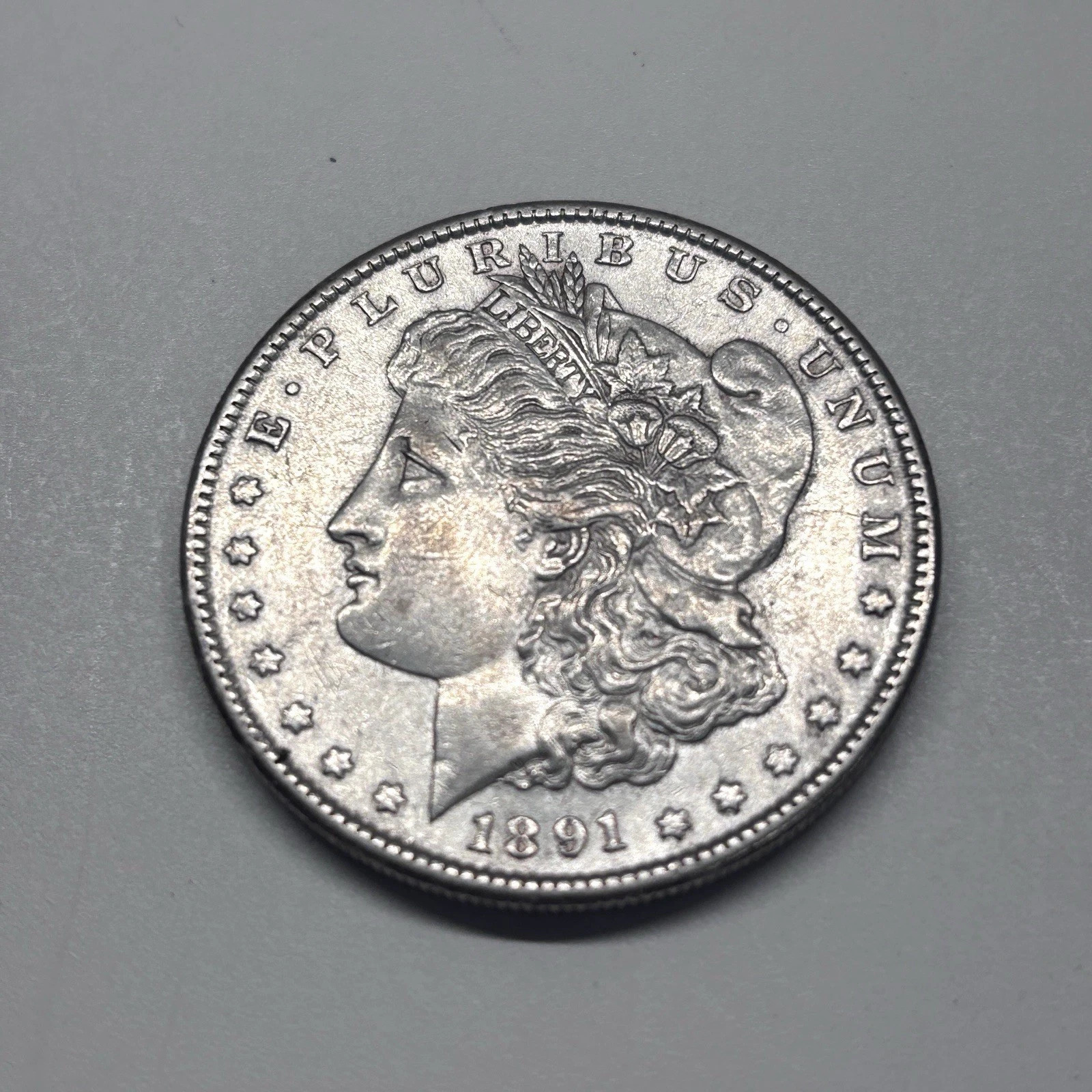 1891-S Vintage SF Mint Liberty Head 90%Silver Morgan Dollar Original Coin Toning