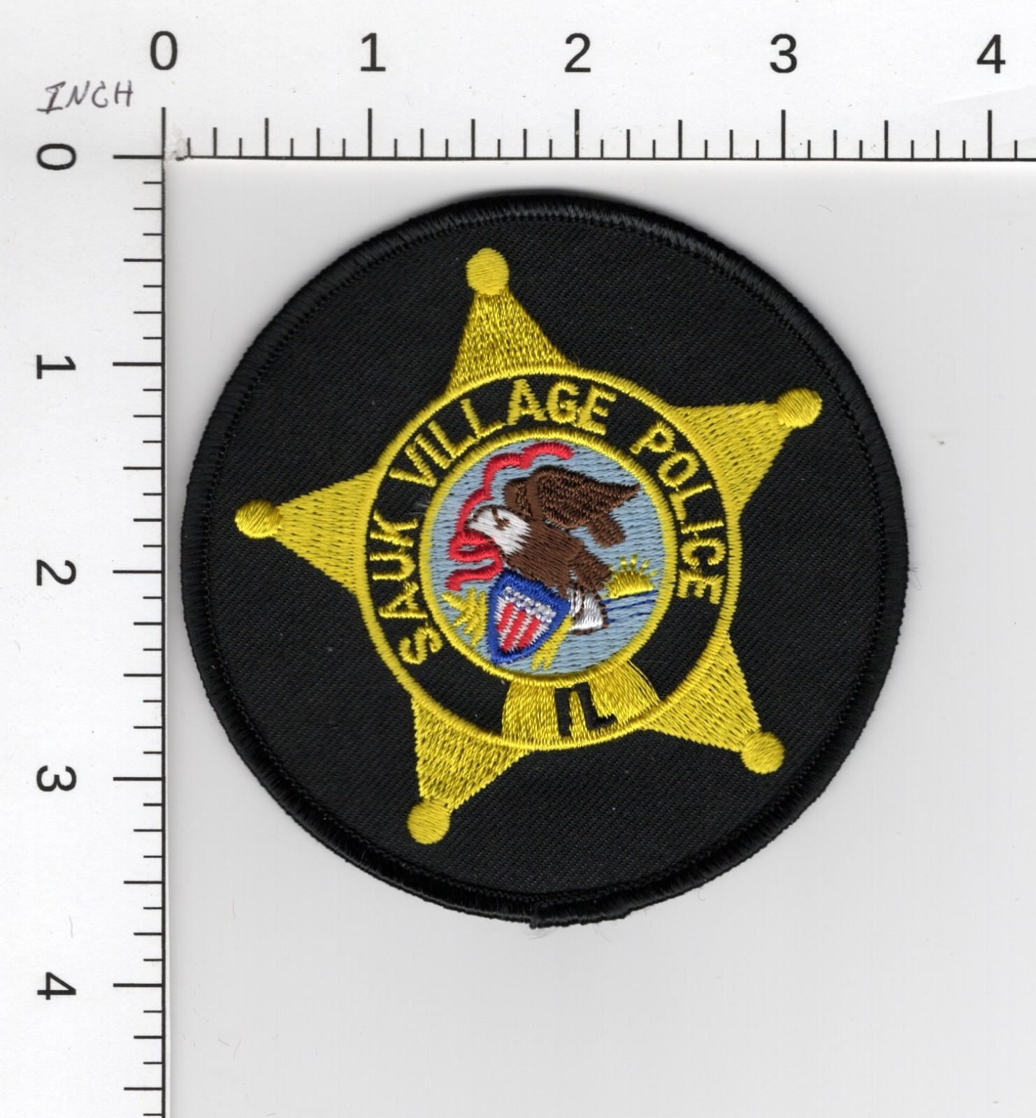 SAUK VILLAGE ^^ ILLINOIS CIRCLE STYLE COLLECTIBLE POLICE EMBROIDERED PATCH
