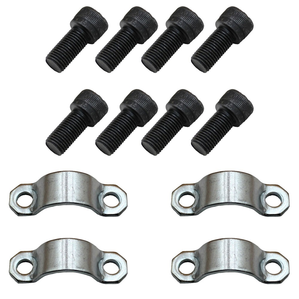 (4) Sets of Propshaft Straps & Screws Fits JCB (Part No. 116/00525 & 826/00892)