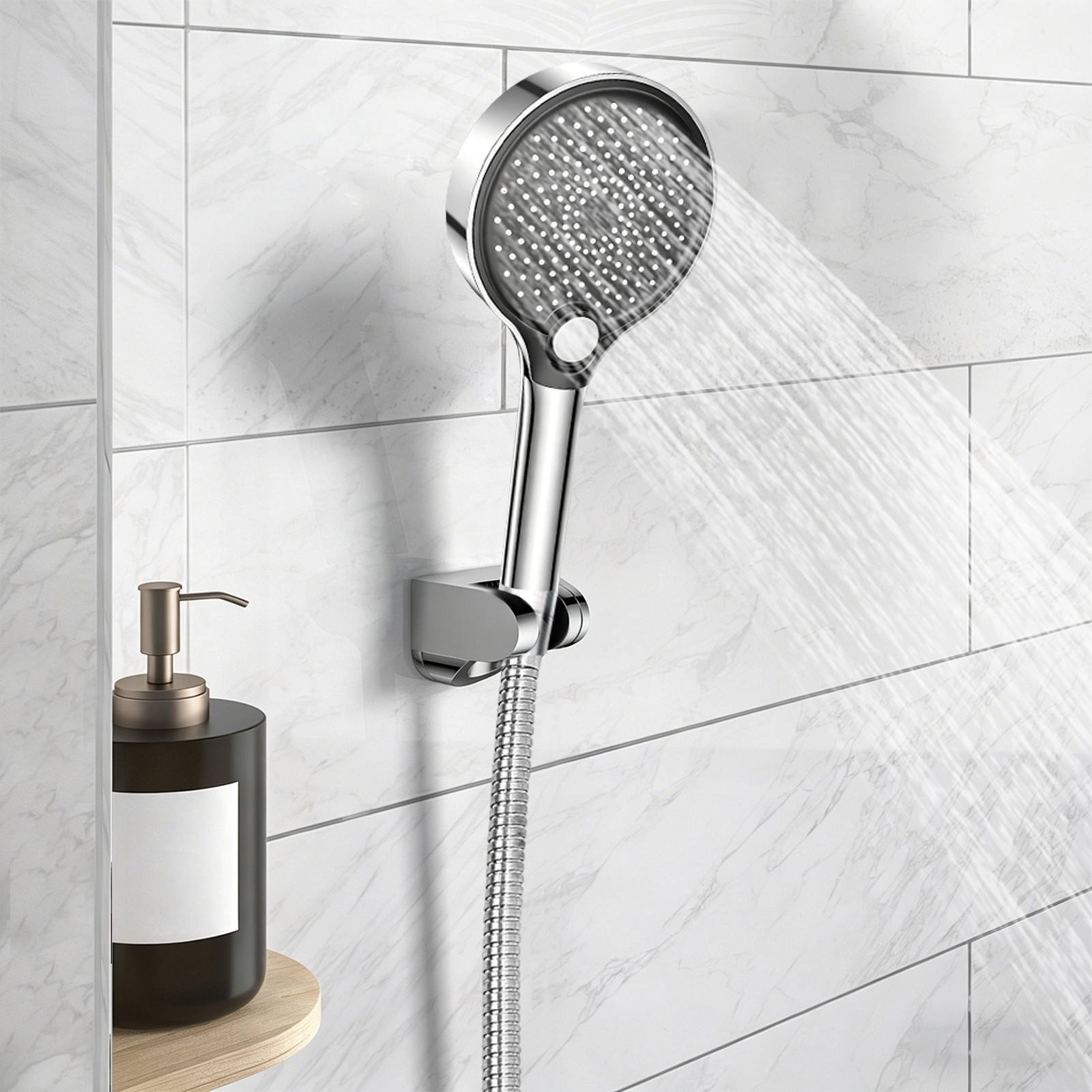 Shower Head Model 3mode Pressurized Spray Experience Rainfall Water Spray Nozzle