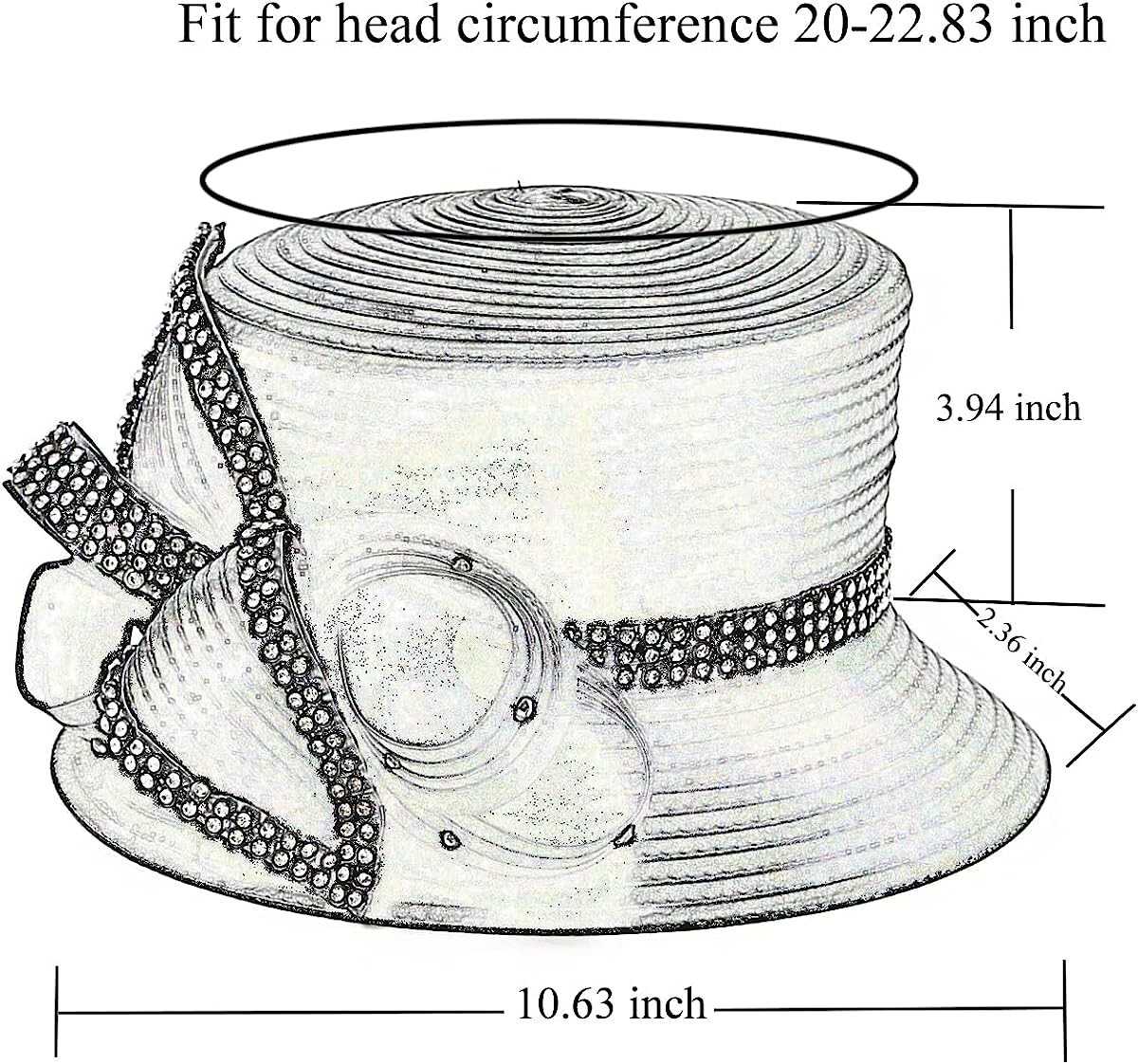 Women's Church Kentucky Dress Derby Hats for Women 5 COLORS