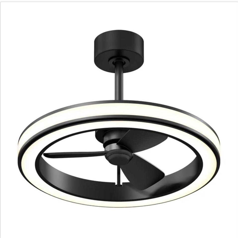 Artika Edwin 23 in LED Chandelier Ceiling Fan Matte Black