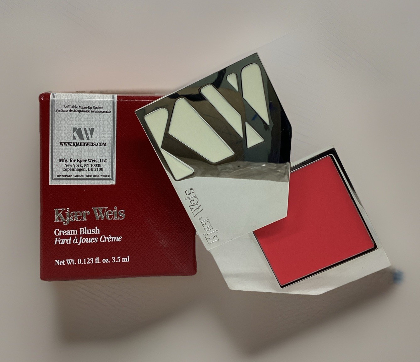 Kjaer Weis Cream Blush ABOVE & BEYOND + Case 0.123oz AS PICT, NEW TRV SZ
