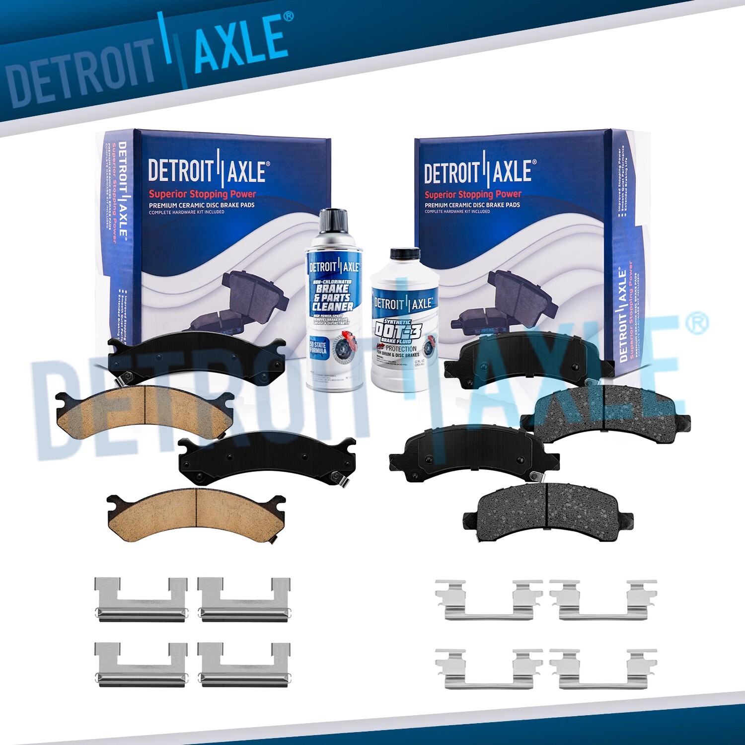 Front Rear Ceramic Brake Pads for 2003 - 2020 Chevy GMC Express Savana 2500 3500