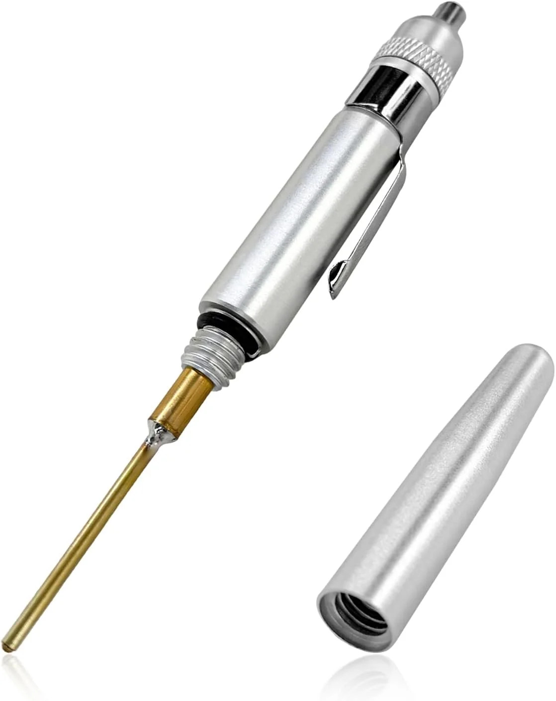 Precision Oiler, Aluminum Precision Oil Pen with Solid Needle & Pocket Clip, Lig