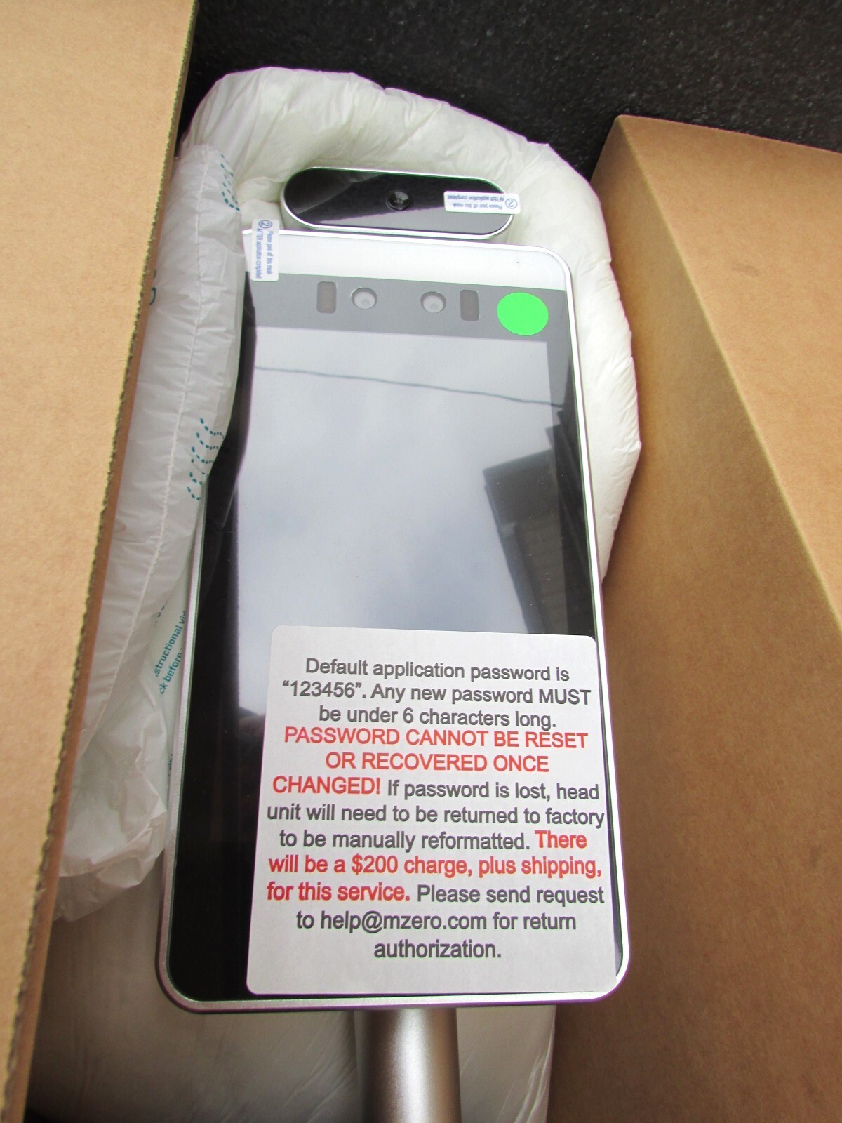 MERIDIAN Personal Management Temperature Verification Scanner Facial Recognition