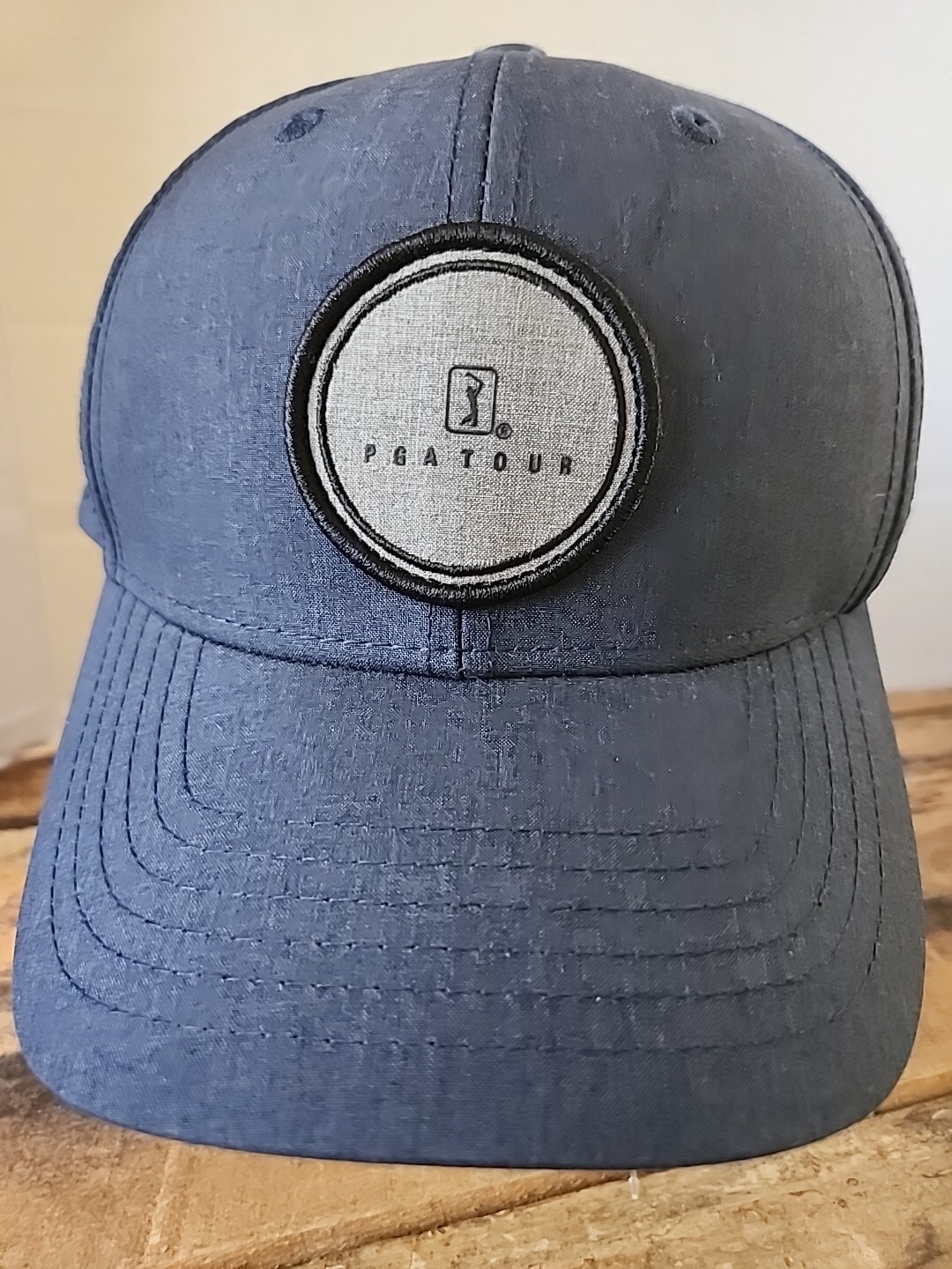 PGA TOUR Navy Blue Hat Cap Golf Snap Back Air Flux
