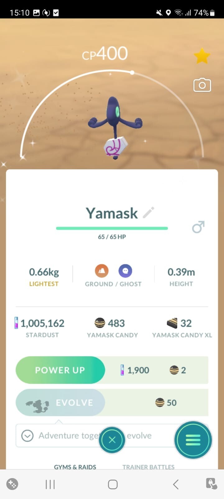 AMAZING!!! ✨ SHINY GALARIAN YAMASK!!! ✨ - PKMN GO!!! - NON REGISTERED!!!