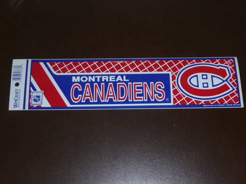 MONTREAL CANADIENS NHL BUMPER STICKER VERY COLORFUL