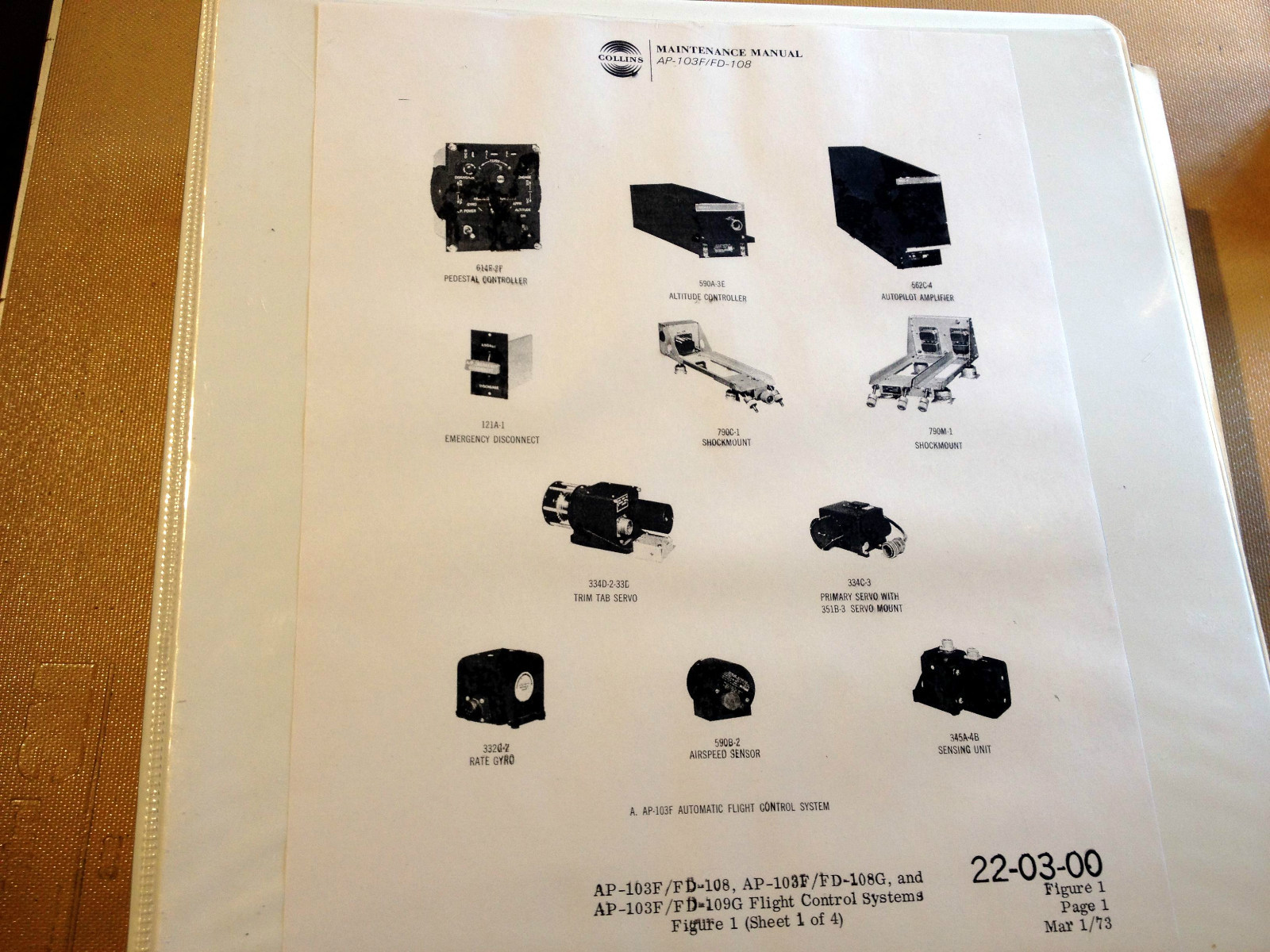 Collins AP-103F & FD-108 Pinout & Ramp Maintenance Manual