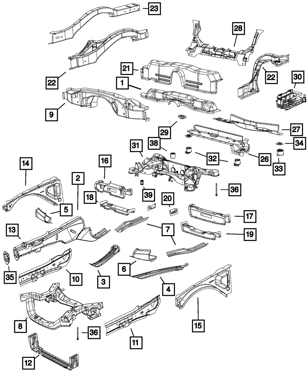 Genuine Mopar Cross-Member Isolator Left 5181927AA