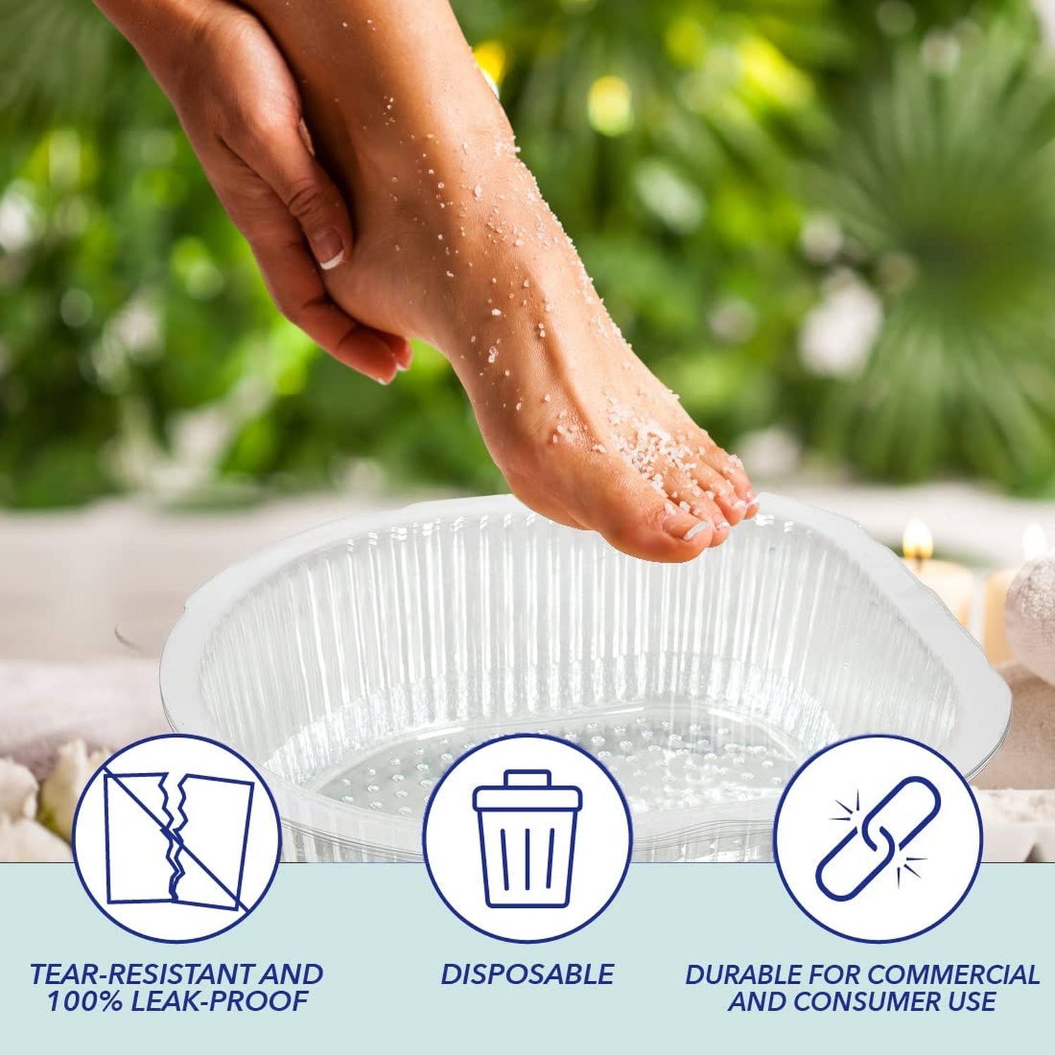 ForPro Professional Collection Universal Pedi Bath Liners - 50% THICKER - Fit...