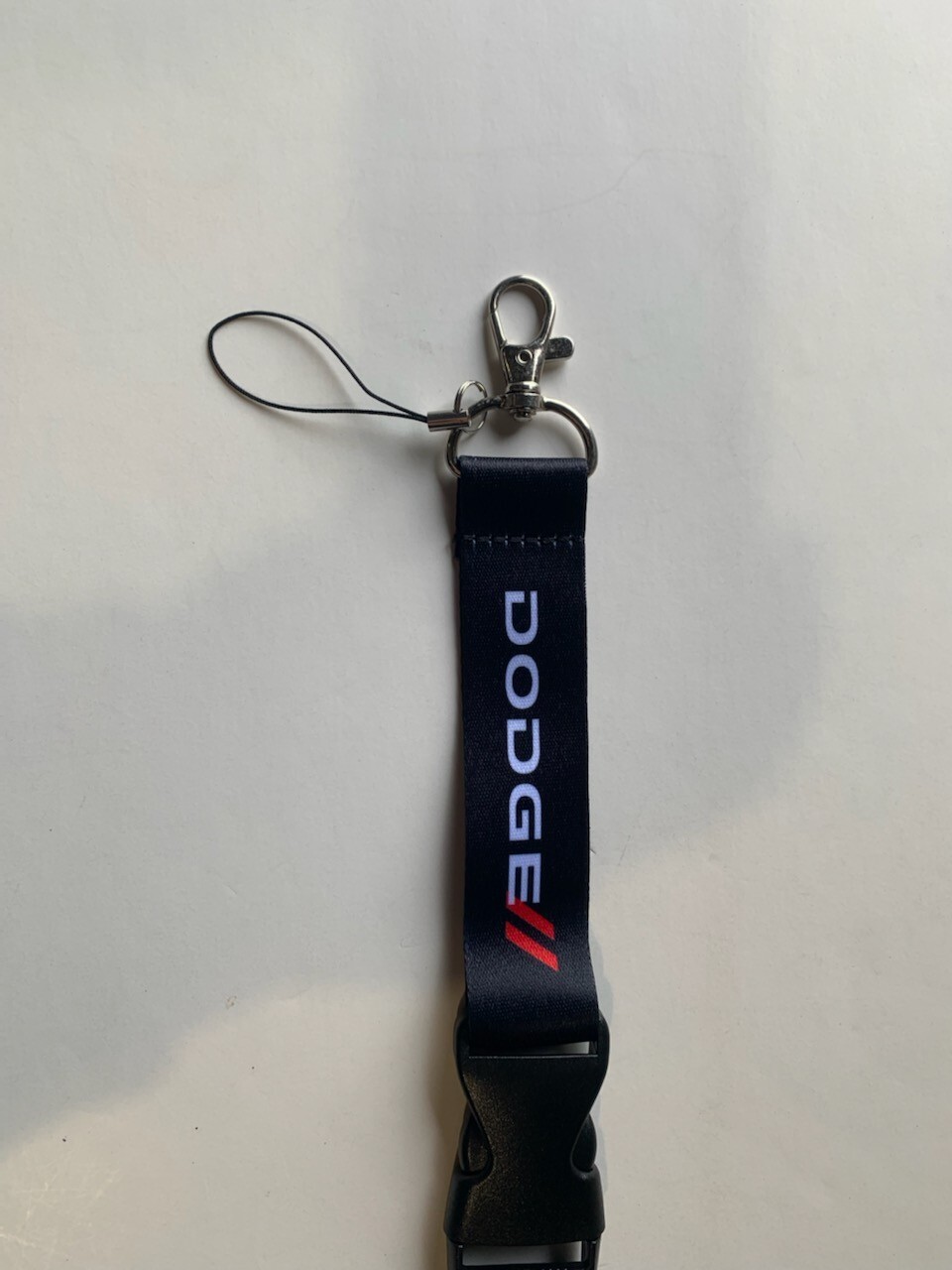 Dodge Stripe Black Car Neck Strap Lanyard Cellphone Key Chain Official Licensed
