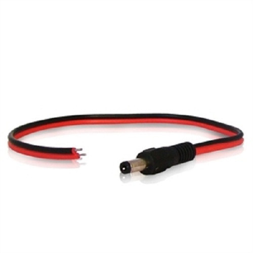 CCTV Security Camera DC Male Power Plug Pigtail Cable (10 Pack)
