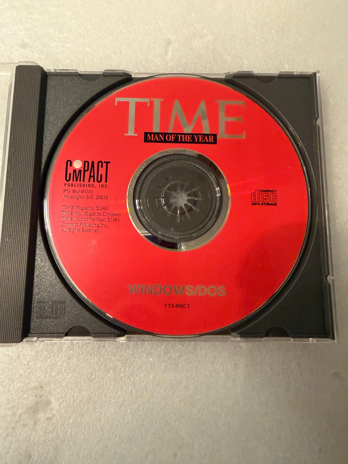TIME Magazine 1993 - Man of The Year CD-ROM Windows/DOS, by Compact Publishing