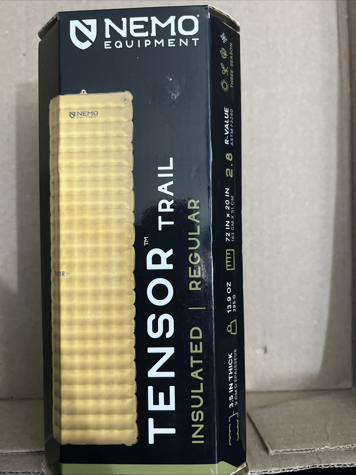 Nemo Tensor Insulated Sleeping Pad, Regular - Gold. 72”x20”. Free Shipping.