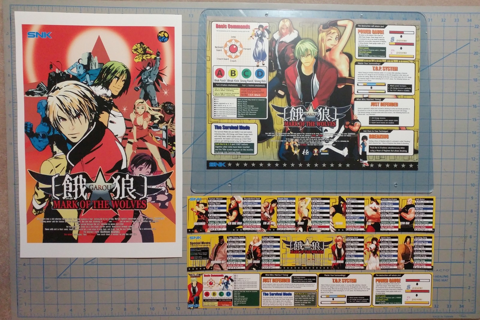 NEOGEO SNK Garou Mark of the Wolves Art set for Sega New Astro City