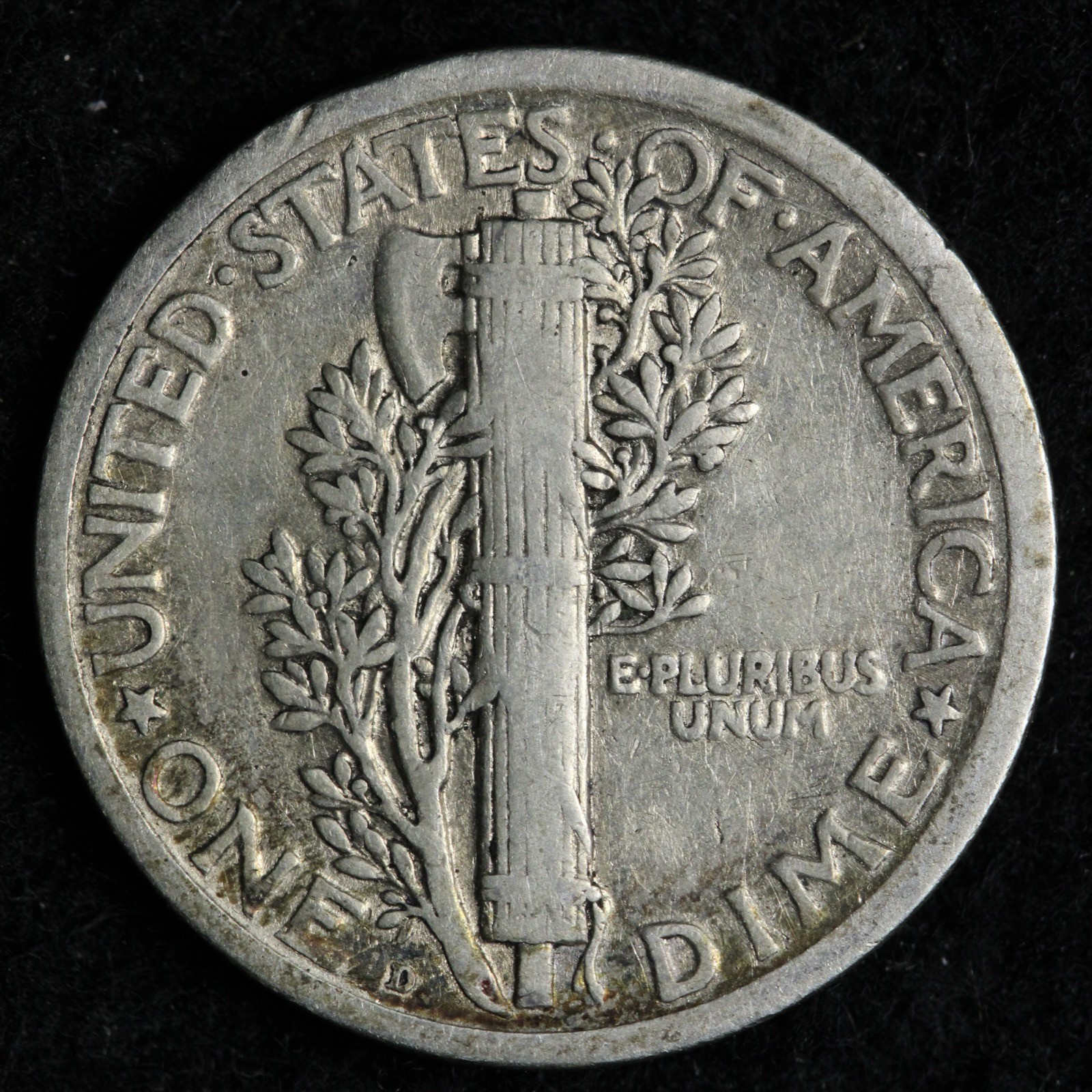 1924-D Mercury Silver Dime VF/XF E251 RGIP