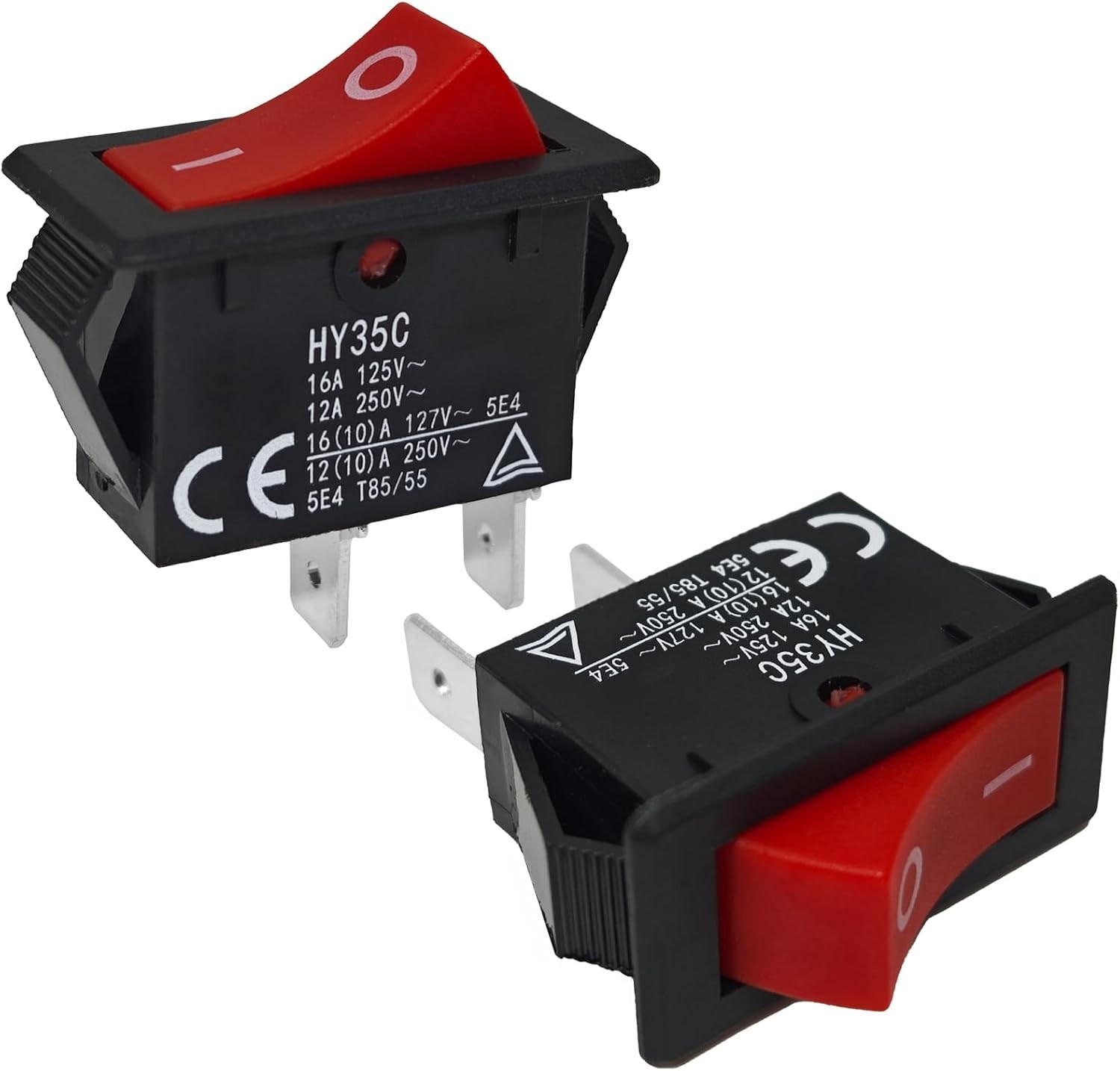 HY35C Rocker Switch (Pack 2) ON/Off Pin AC 125/250V 16/12A Waterproof IP54