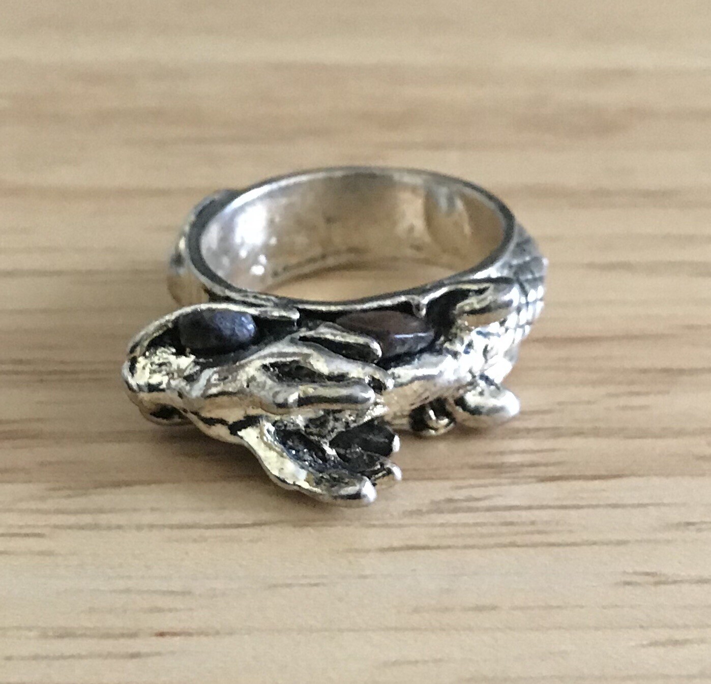 Tibetan Silver Dragon Ring