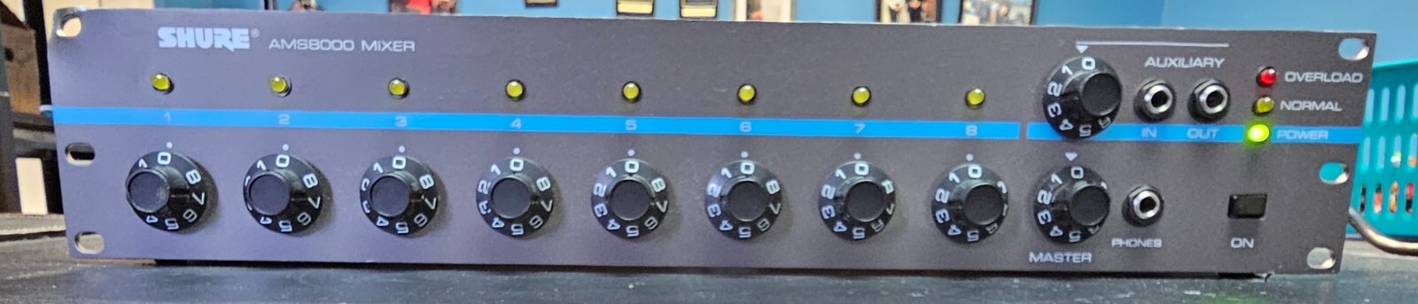 Shure AMS8000 Mixer 8 Channel Rackmount Automatic Microphone Mixer - Untested