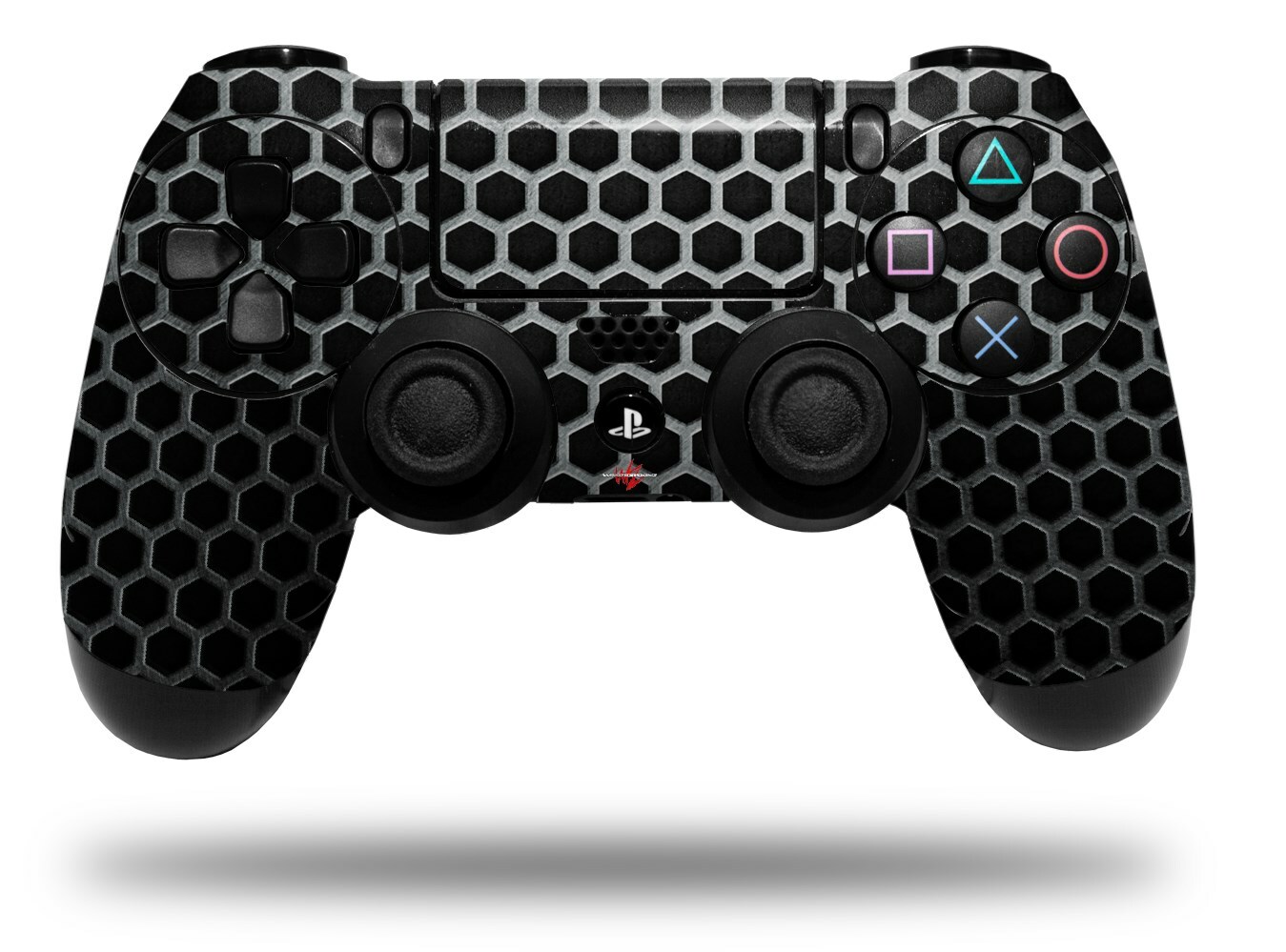 Skin for Sony PS4 Controller Mesh Metal Hex 02