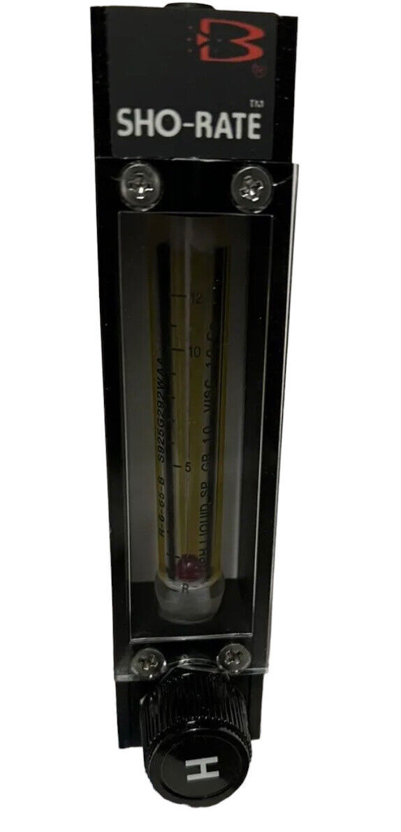 GENUINE Brooks Instrument Sho-Rate Glass Tube Flow Meter 1350EPC5AED1A, 200PSI