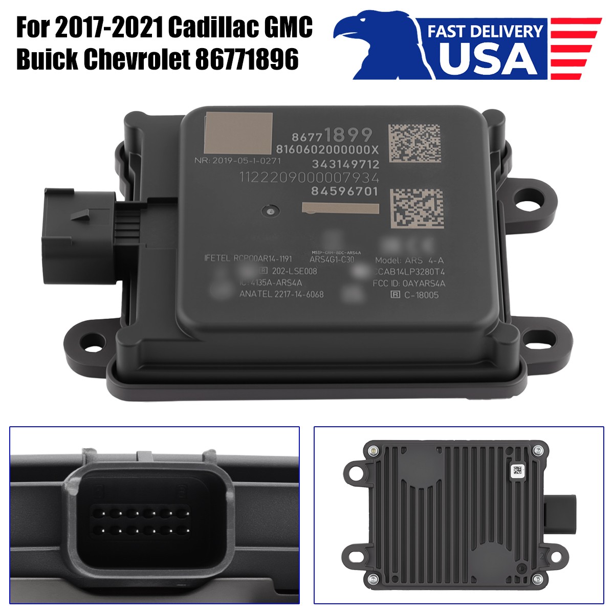 Premium Front Radar Sensor Fits 2017-2021 Cadillac XT5 & Chevy Traverse​ OE Spec