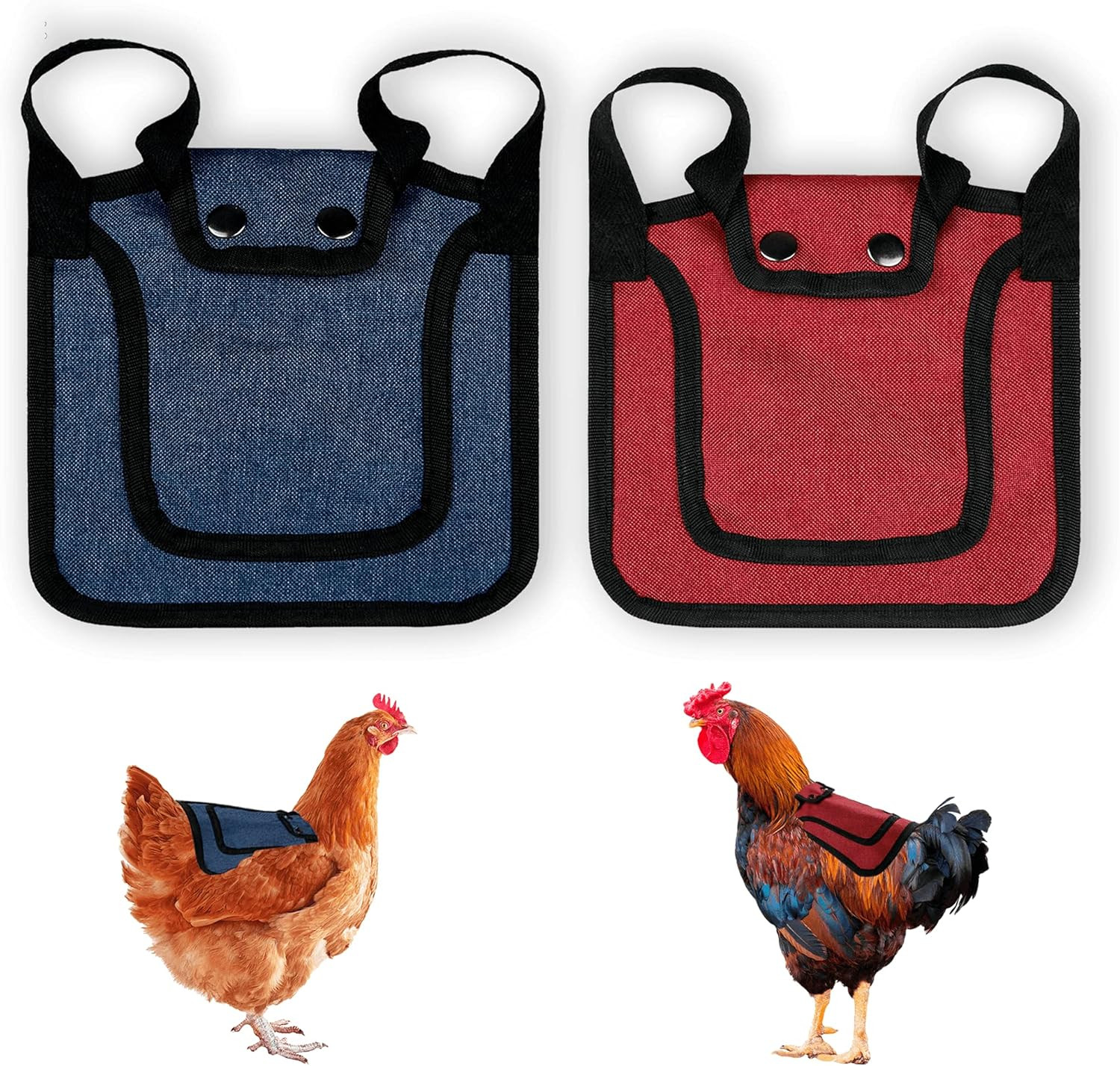 2 Pieces Premium Chicken Saddle for Hens and Roosters, Outdoor Hen Saddles with