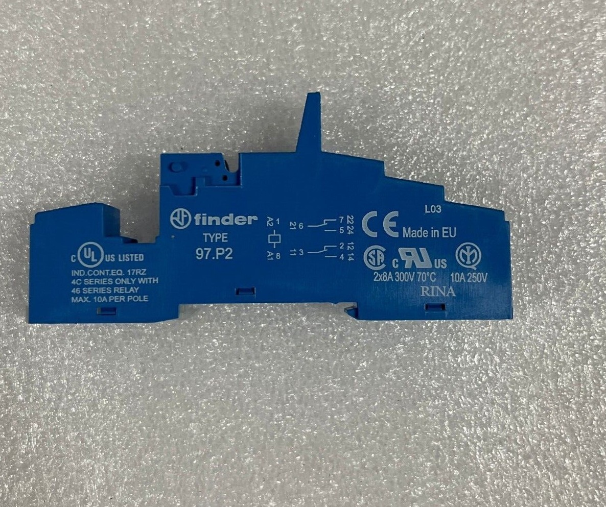 Qty. 10 Finder 97P2SPA 97P2 Push-In Socket 10A-250V