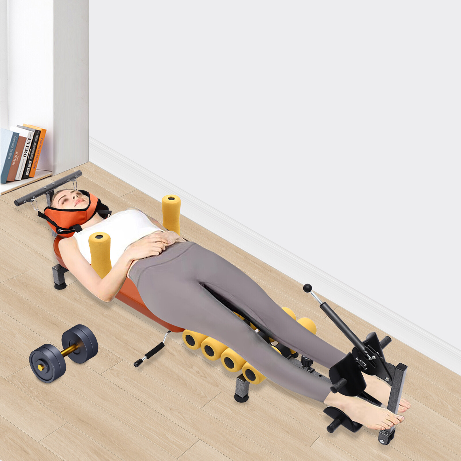 Used Inline Back Stretch Bench Back And Neck Decompression Neck Stretcher